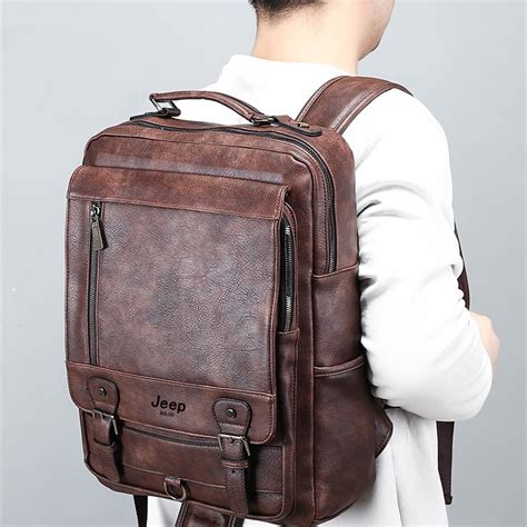 mochila de couro masculina